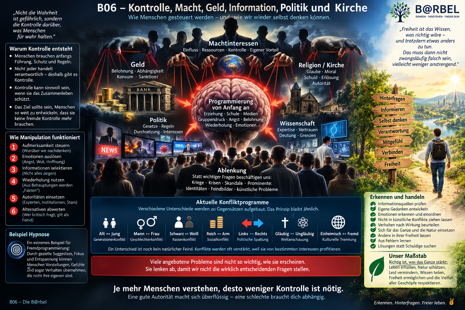 Kontrolle – Macht, Geld, Information, Politik und Kirche als gesellschaftliches Beziehungsnetz.